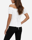 Bluse Laila weiß Rückansicht
