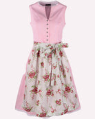 Rosa Dirndl Antonia mit floral gemusterter Schürze