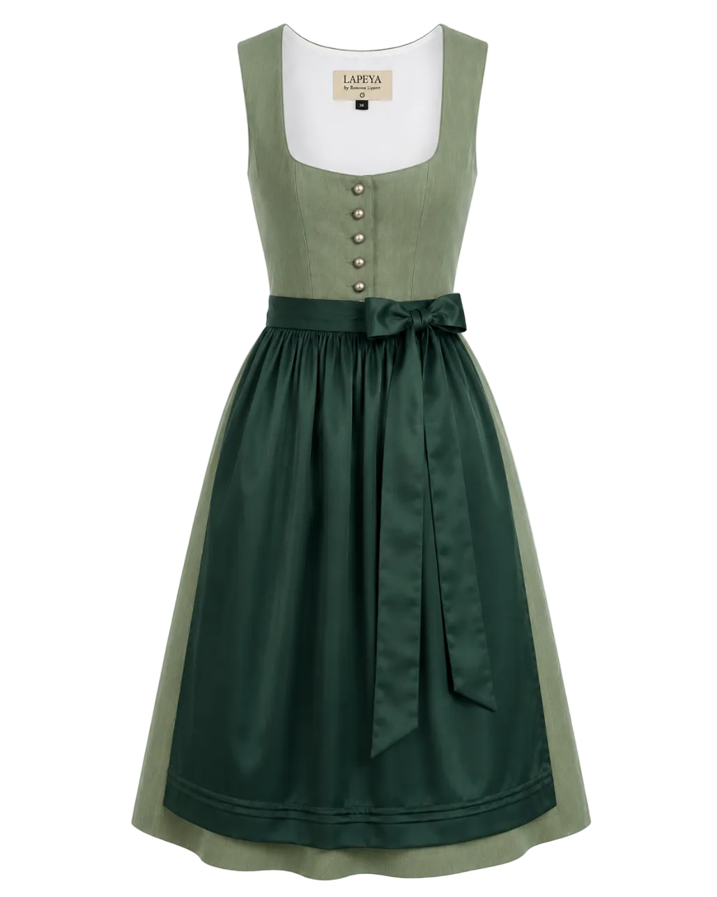 Dirndl Lauren in grün Rocklänge 70 cm