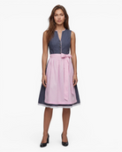 Dirndl Luisa im Jeanslook mit rosa Schürze