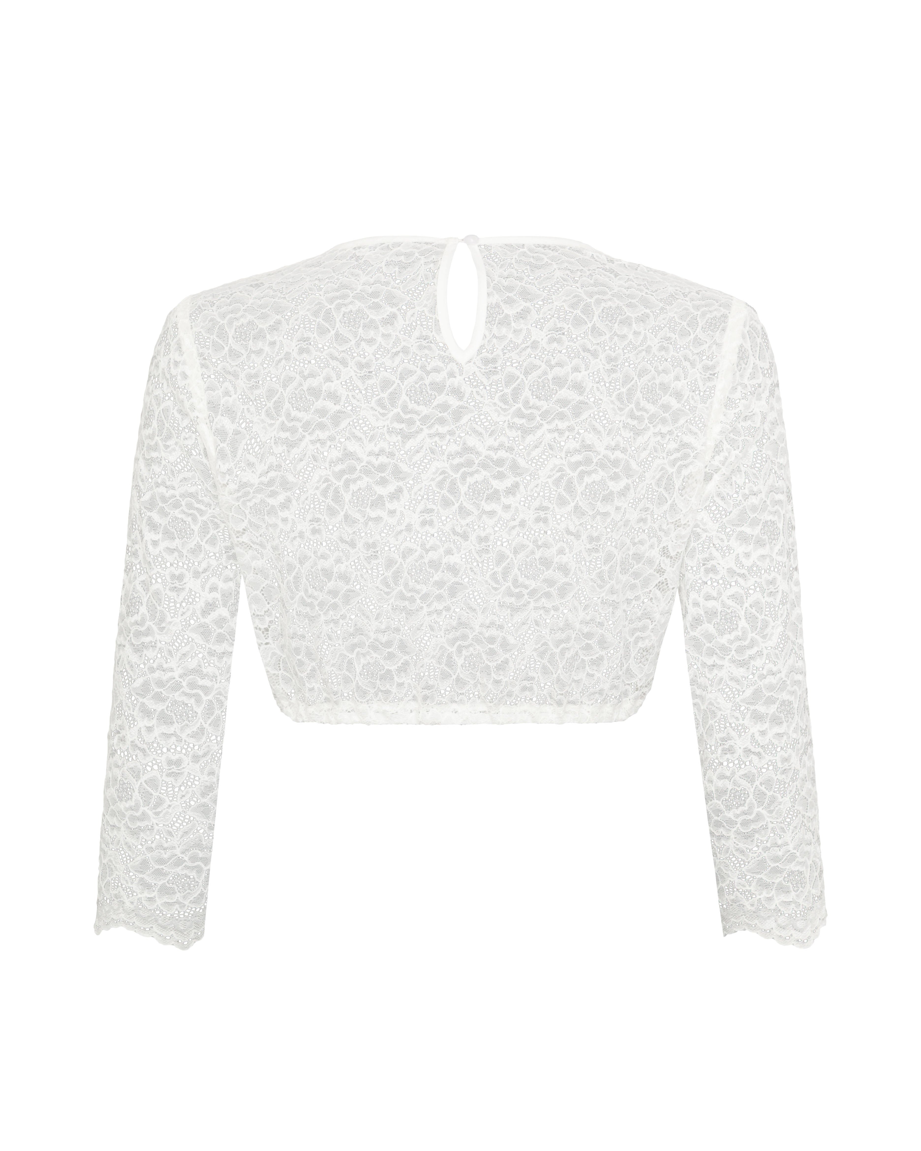 Dirndlbluse Jana mit elastischer Spitze