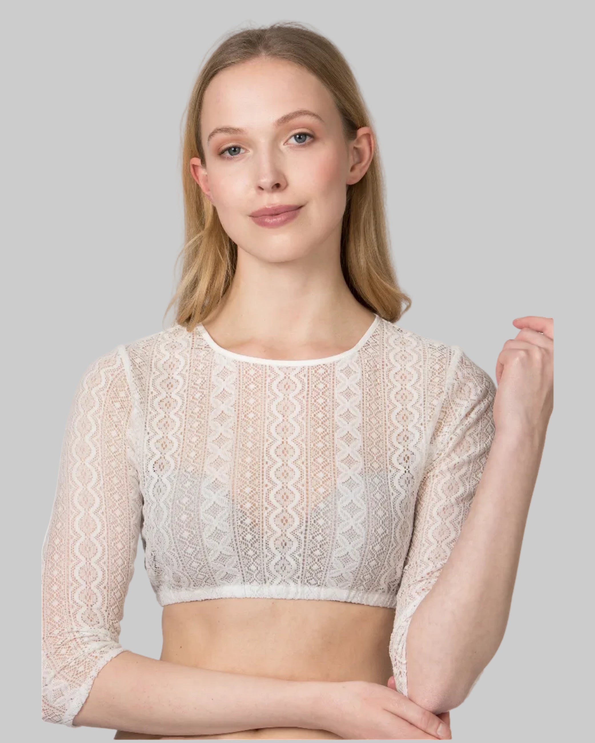 Dirndlbluse Viare Spitze 3/4 Arm