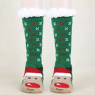 Grüne Weihnachtssocken als Kuschelsocken