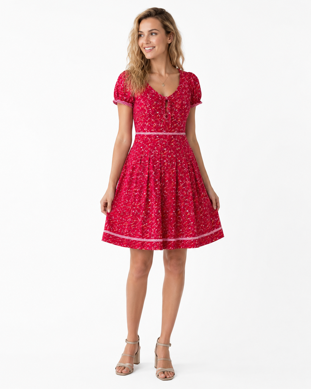 Kleid Andrea Trachtenkleid rot 