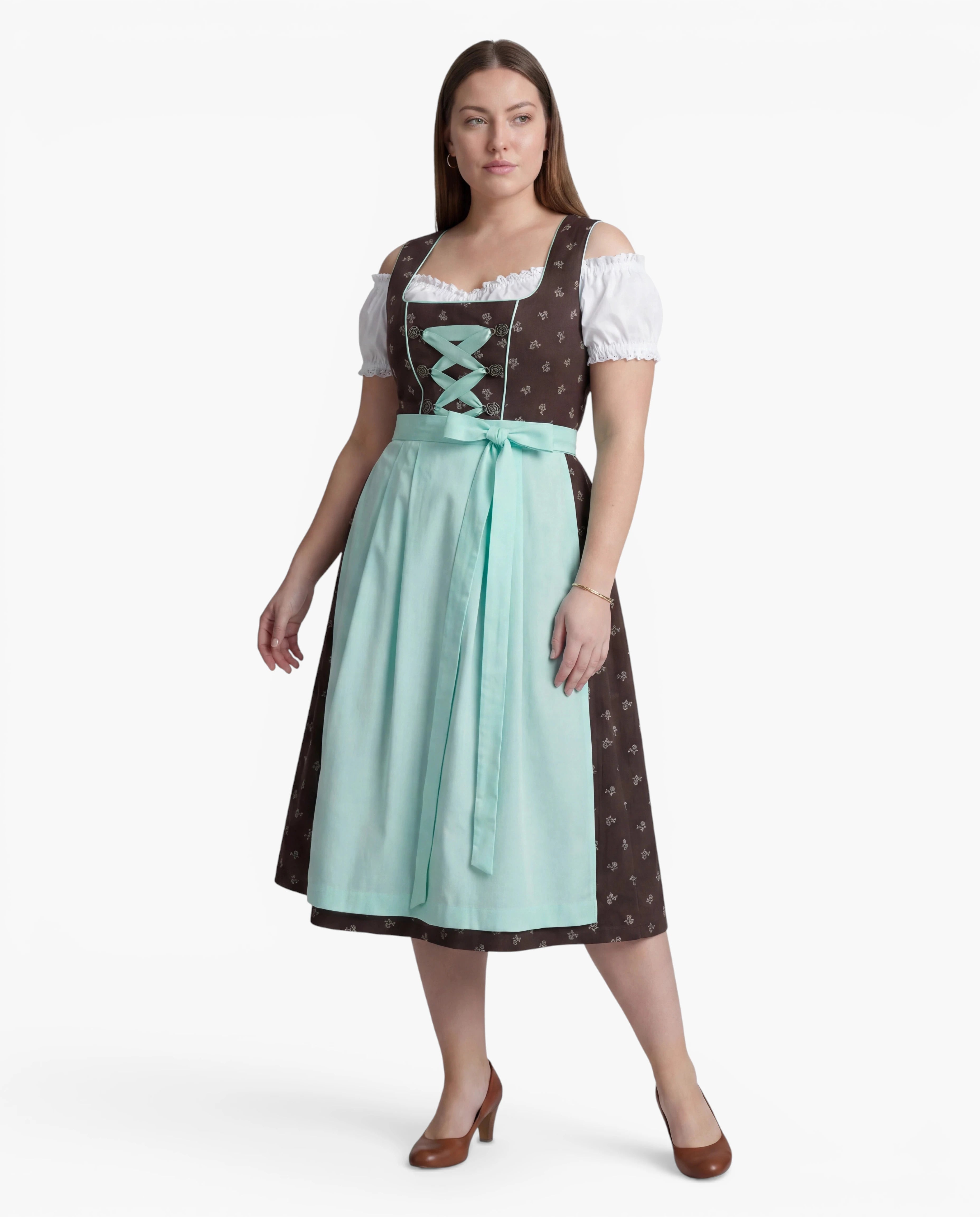 Dirndl Elisabeth am Model, Rückansicht