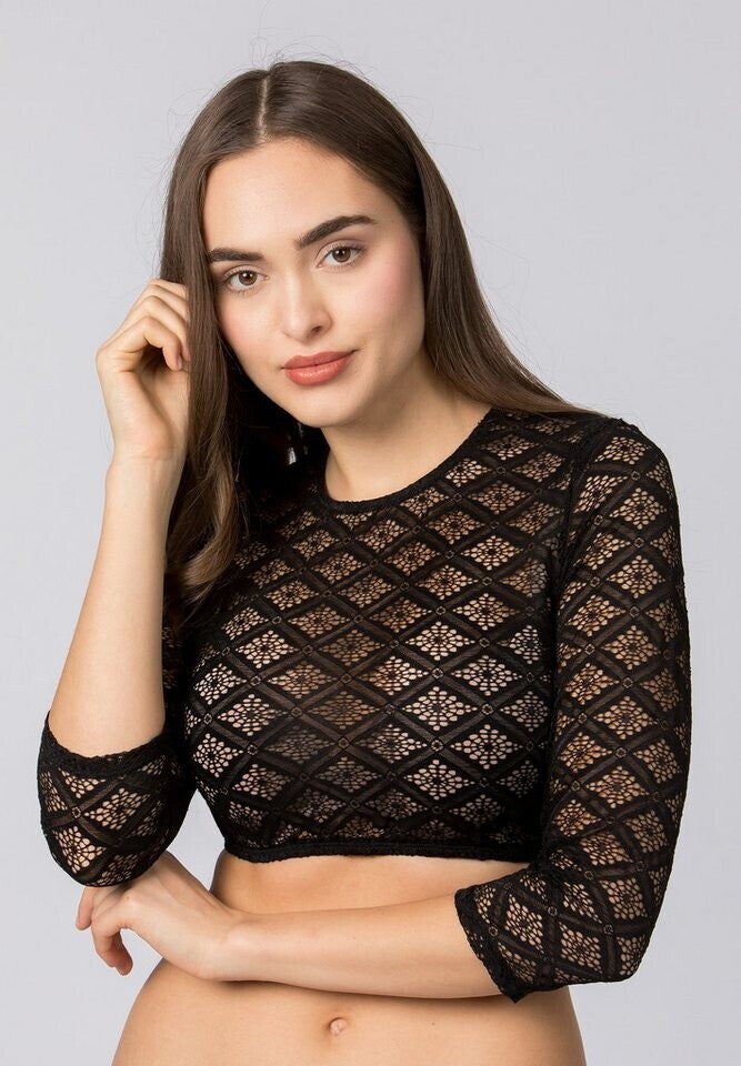 Dirndlbluse Holly in Schwarz von Stockerpoint
