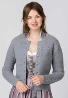 Trachten-Strickjacke Juliette in Grau, Detailansicht