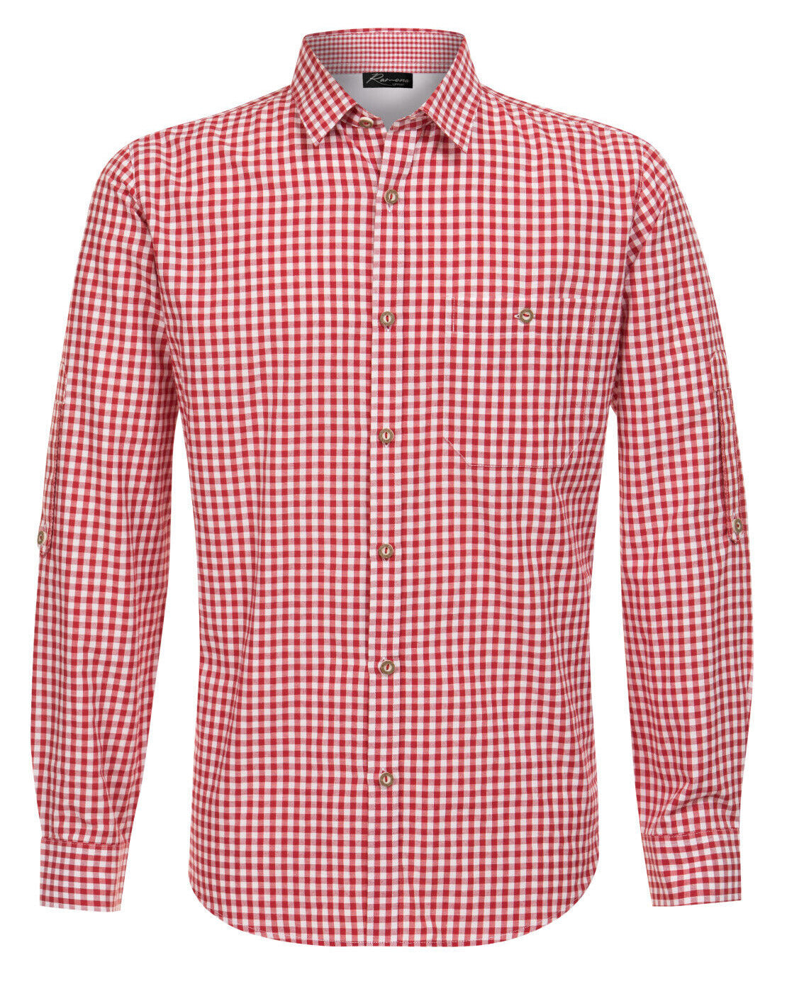 Trachtenhemd langarm Balthasar rot