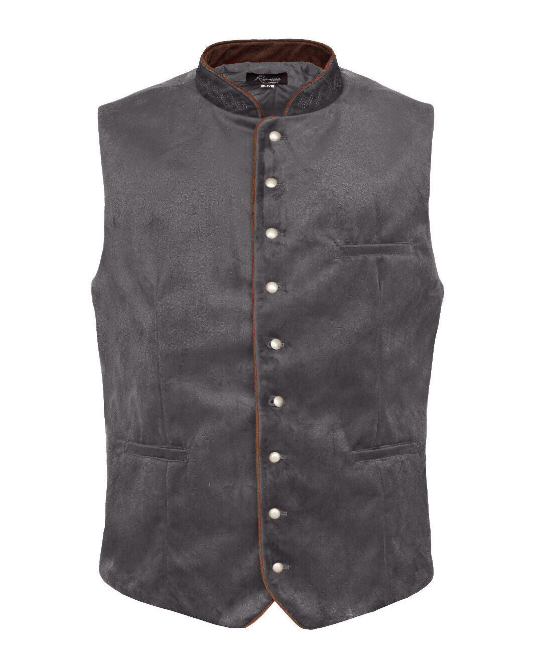 Samtweste Trachten Herren Xaver grau