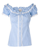 Freisteller von Trachtenbluse Laila blau