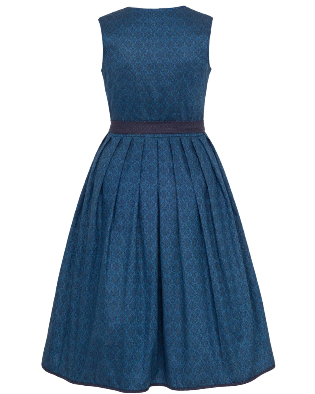 Dirndl Ivelina blau mit dunkelblauer Schürze