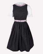 Dirndl Katy in Dunkelgrau mit rosa Schürze